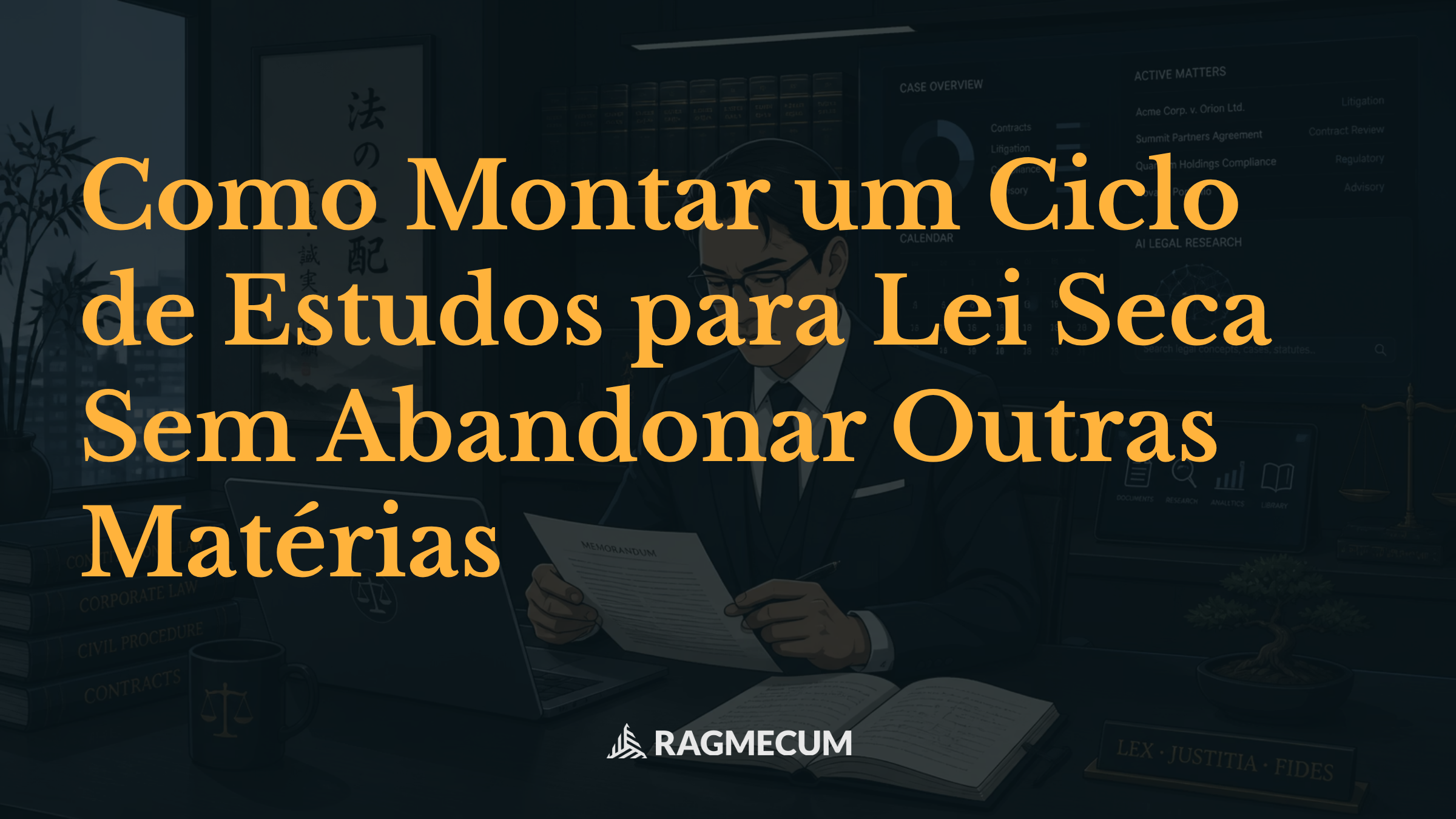 Como Montar um Ciclo de Estudos para Lei Seca Sem Abandonar Outras Matérias