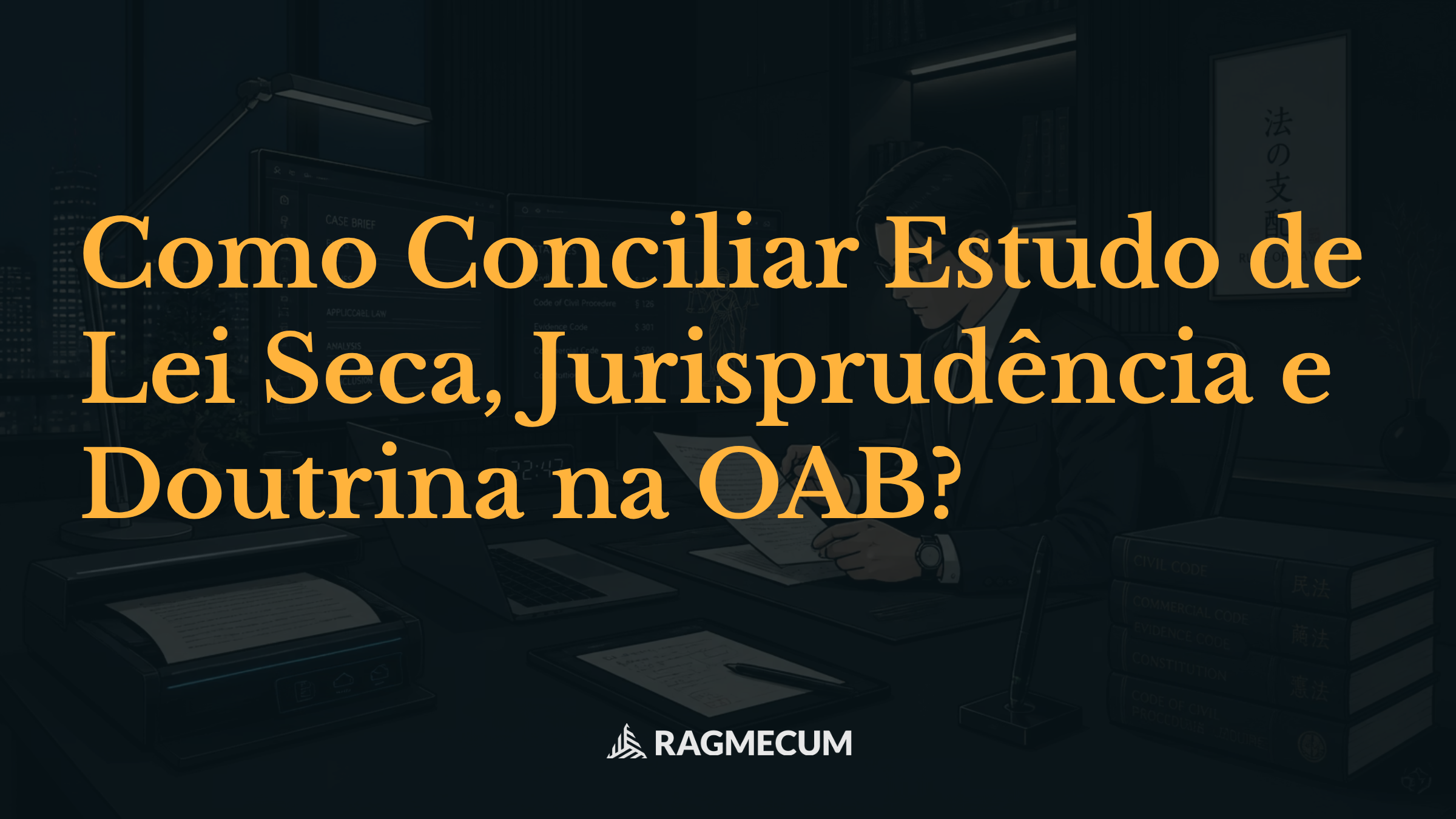 Como Conciliar Estudo de Lei Seca, Jurisprudência e Doutrina na OAB?