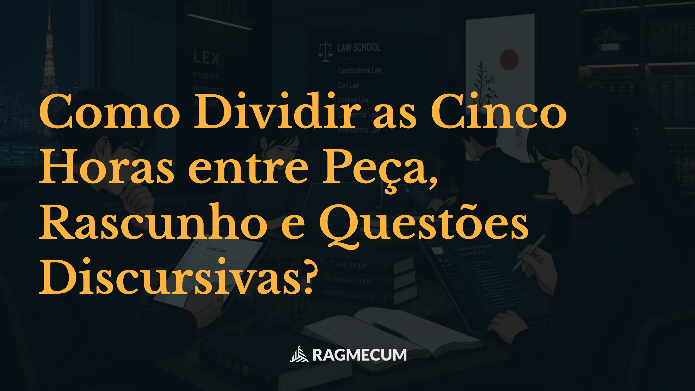 Como Dividir as Cinco Horas entre Peça, Rascunho e Questões Discursivas?