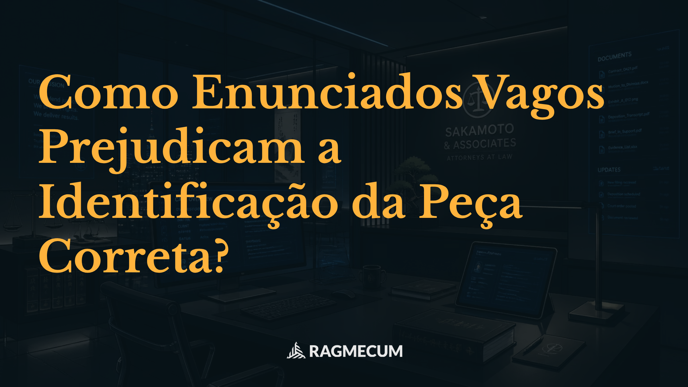 Como Enunciados Vagos Prejudicam a Identificação da Peça Correta?