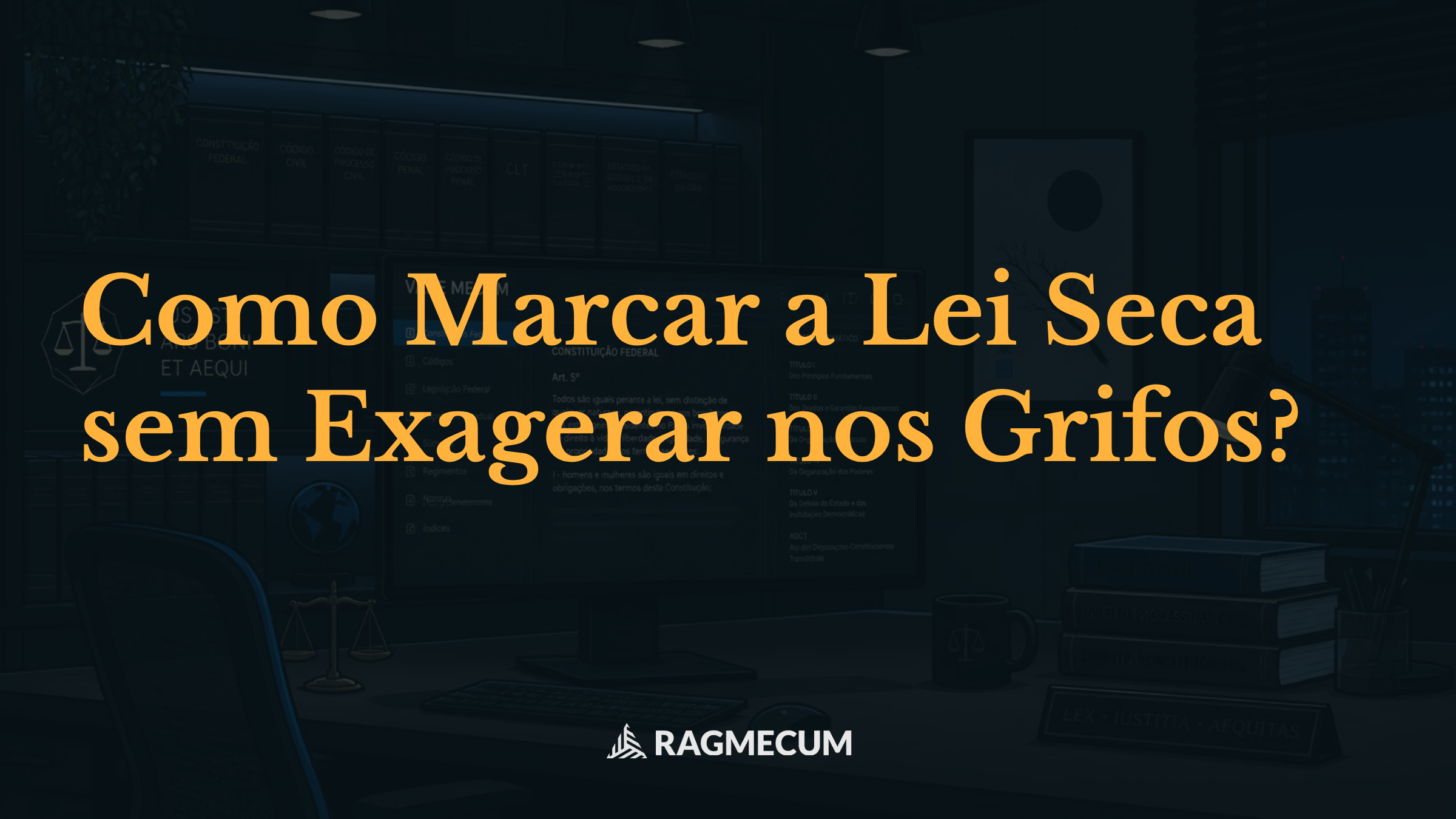 Como Marcar a Lei Seca sem Exagerar nos Grifos?