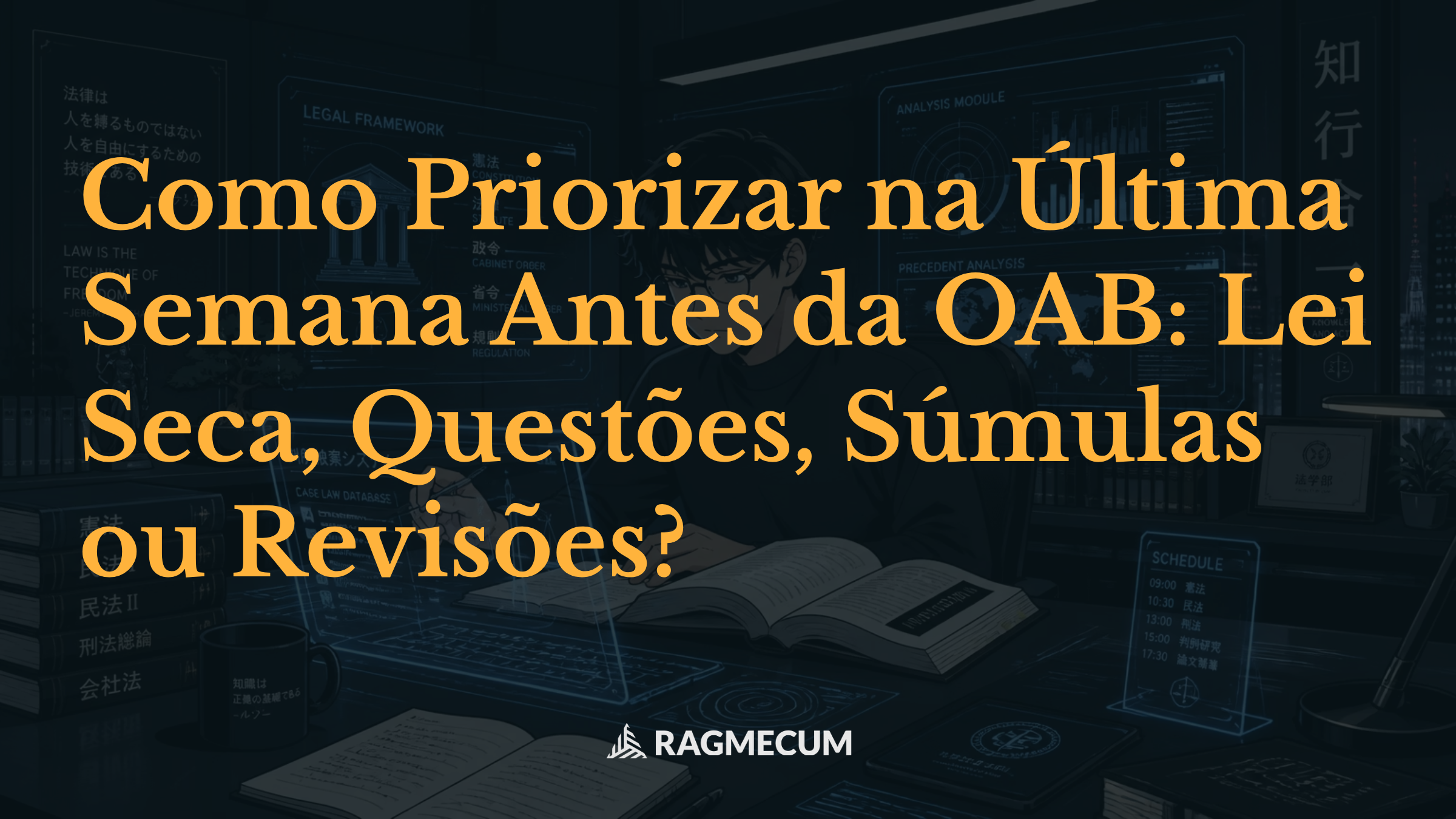 Como Priorizar na Última Semana Antes da OAB: Lei Seca, Questões, Súmulas ou Revisões?