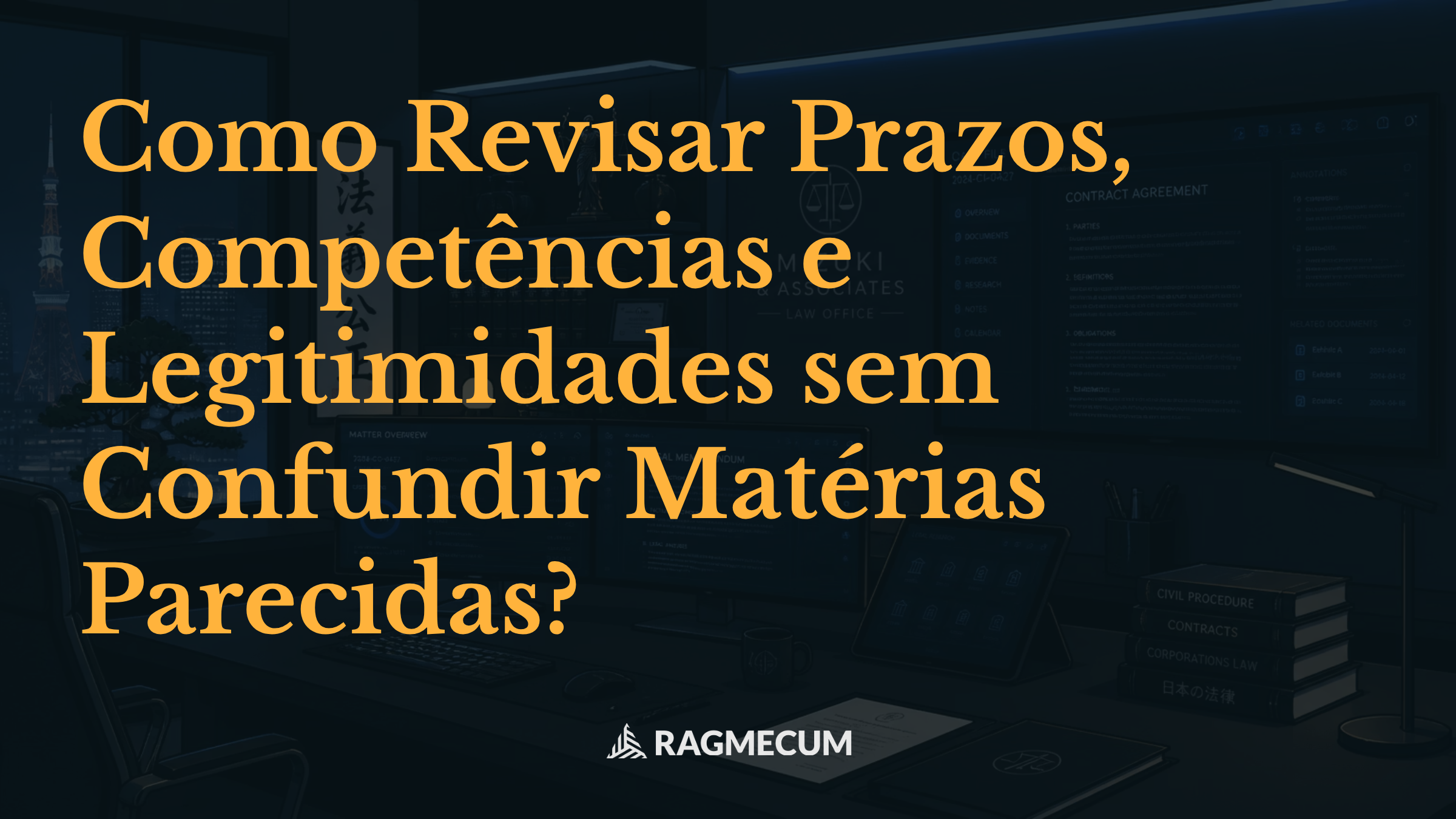 Como Revisar Prazos, Competências e Legitimidades sem Confundir Matérias Parecidas?