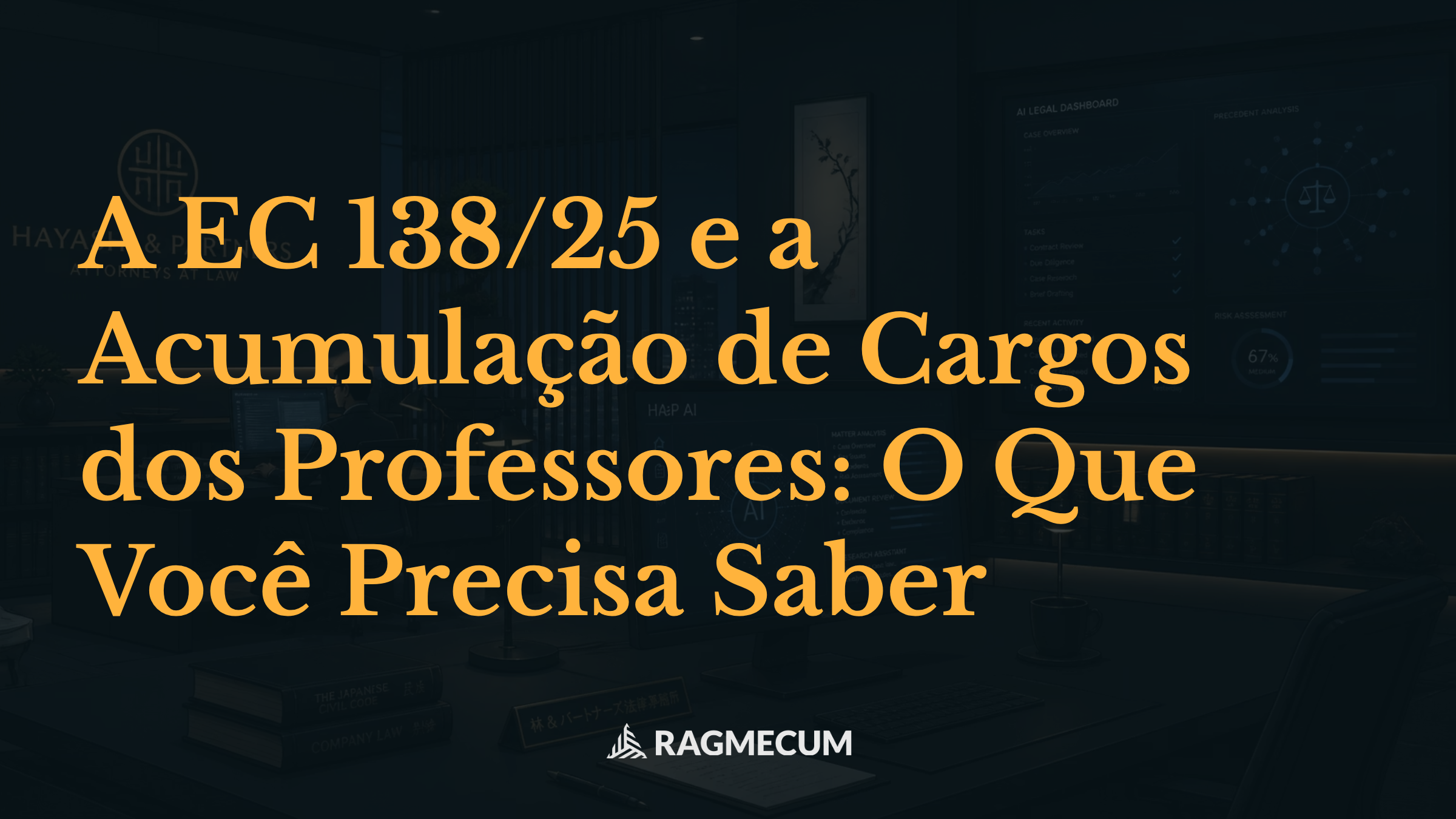 A EC 138/25 e a Acumulação de Cargos dos Professores: O Que Você Precisa Saber