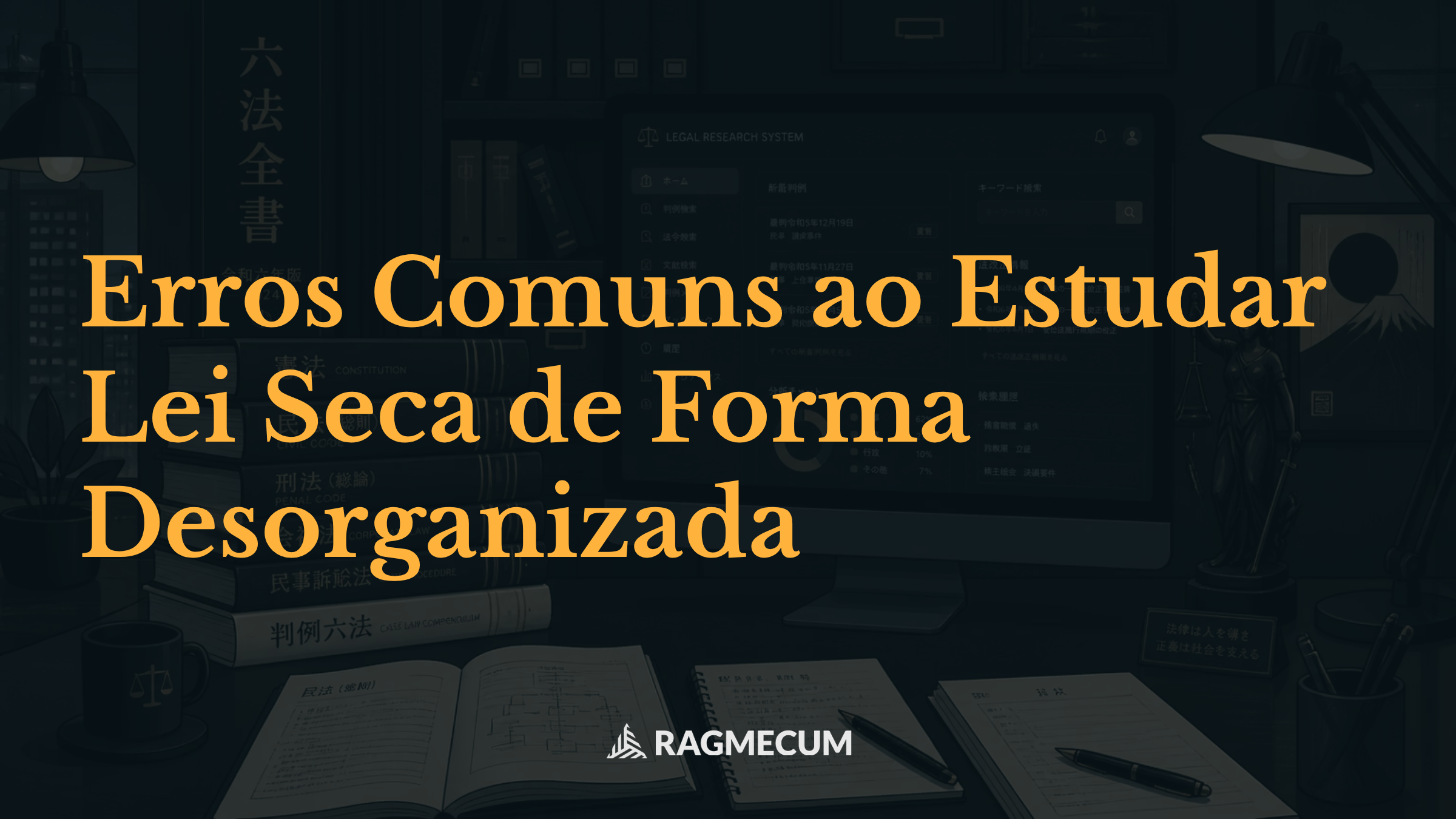 Erros Comuns ao Estudar Lei Seca de Forma Desorganizada