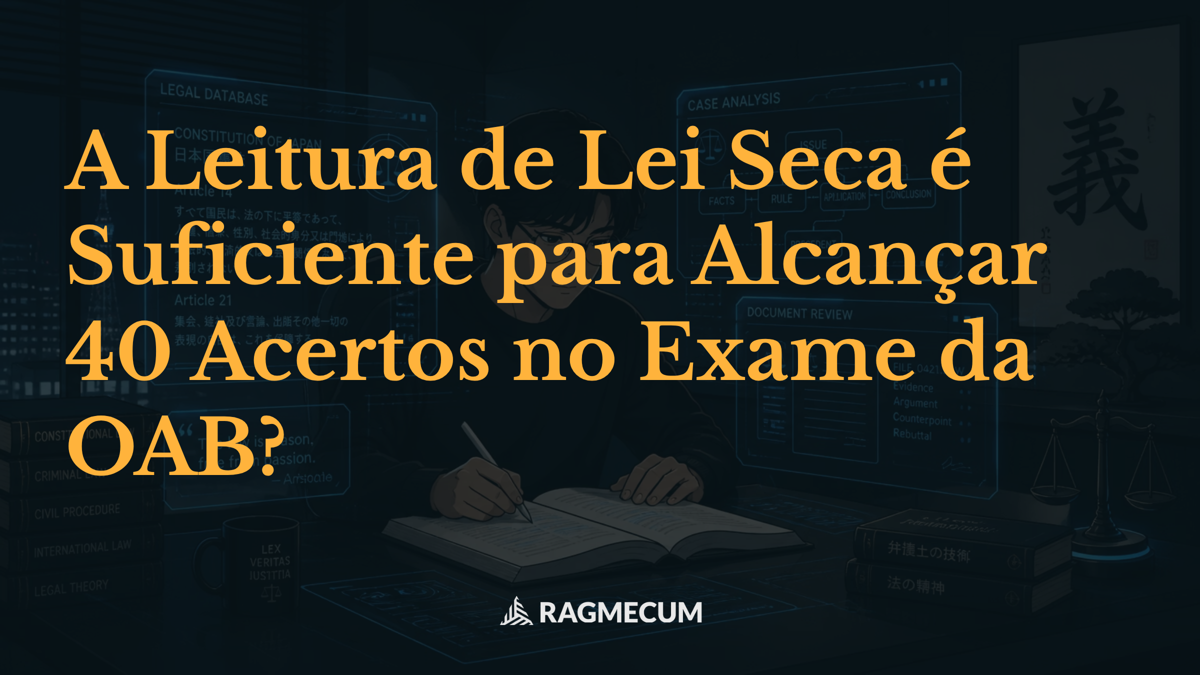 A Leitura de Lei Seca é Suficiente para Alcançar 40 Acertos no Exame da OAB?
